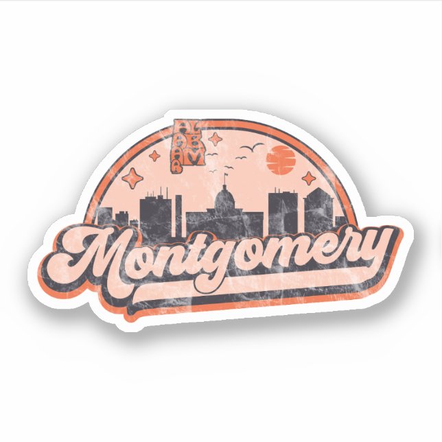 Sticker Montgomery, Alabama (Devant)