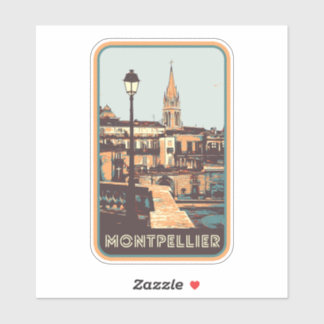 Sticker Montpellier ville France est ma ville natale fière
