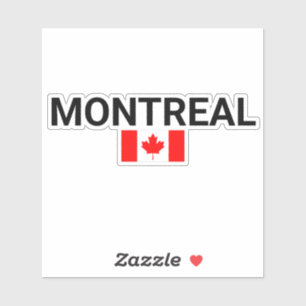 Sticker Montréal Canada Drapeau canadien Couleur claire, M