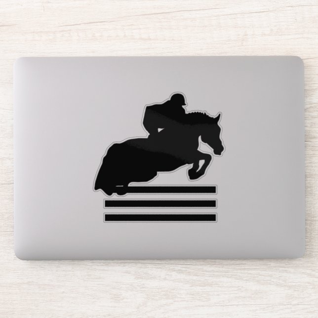 Sticker Montrer la silhouette du cavalier pour les amateur (Ordinateur)