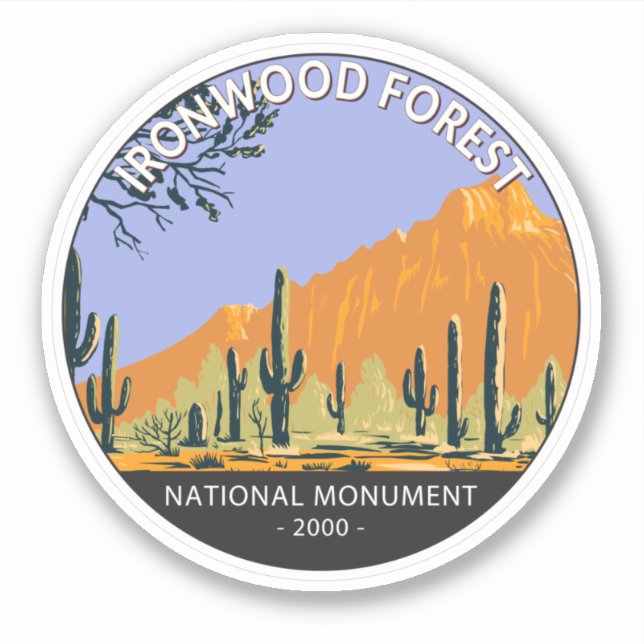 Sticker Monument national de la Forêt d'Ironwood Cercle Vi (Devant)