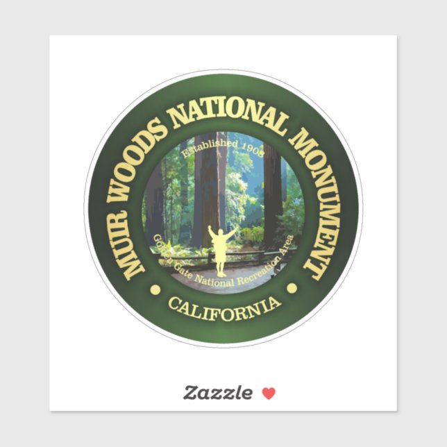 Sticker Monument national de Muir Woods (Feuille)