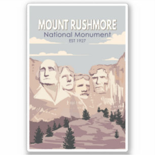 Sticker Monument national du Mont Rushmore Dakota du Sud
