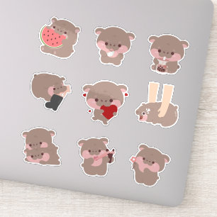Sticker Moo Deng Hippo
