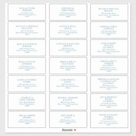 Sticker Moody Ocean Blue Font Adresse du client