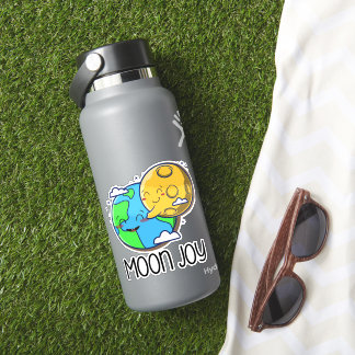 Sticker Moon Joy Cute Earth and Moon Hug