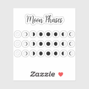 Sticker Moon Phases Tracker Cycles lunaires Mini Bujo Plan