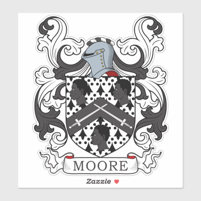 Sticker Moore Family Crest (Feuille)