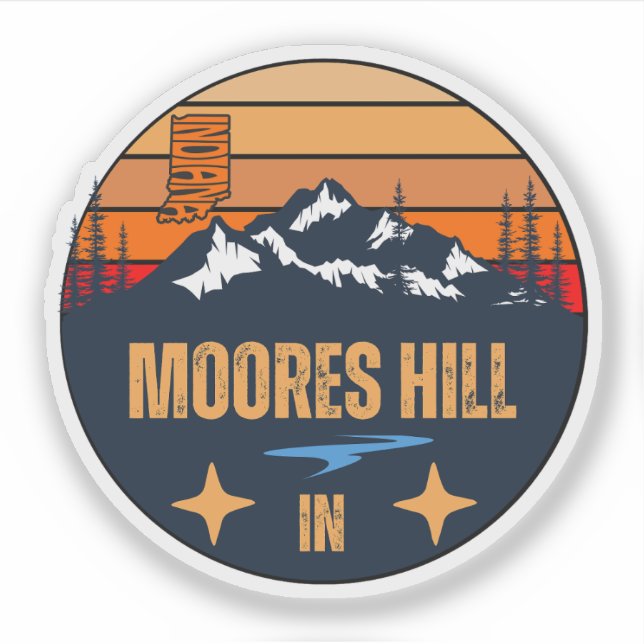 Sticker Moores Hill, Indiana (Devant)