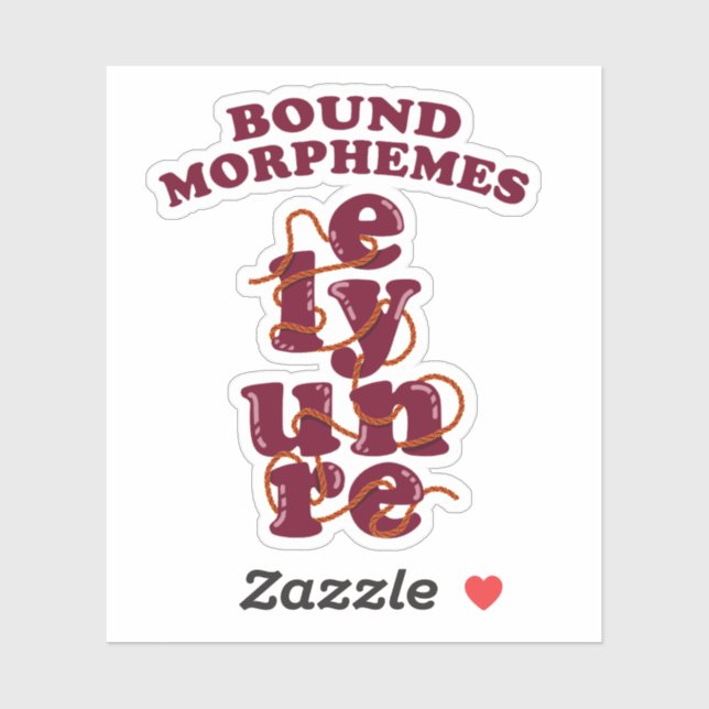 Sticker Morphèmes liés Phonique enseignement anglais (Feuille)