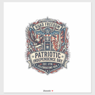 Sticker Motard Patriotique Patriote Route Liberté Patriote