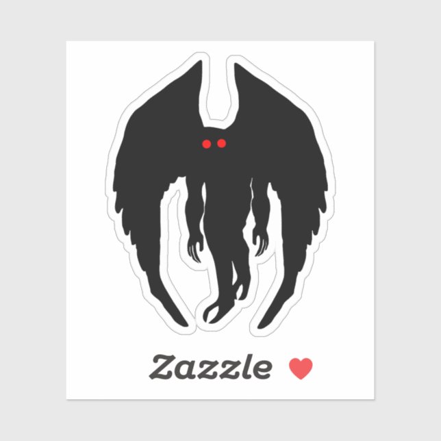 Sticker Mothman Cryptid (Feuille)