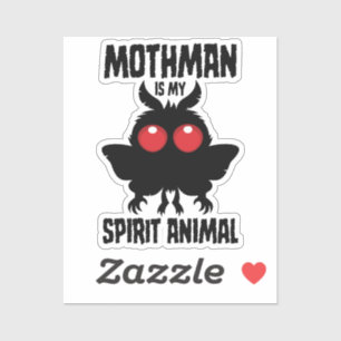 Sticker Mothman est mon animal spirituel silhouette