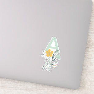 Sticker Motif botanique bleu de la moutarde de Corail avec