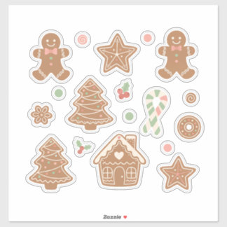 Sticker Motif de biscuits au gingembre doux et cosy : Aest