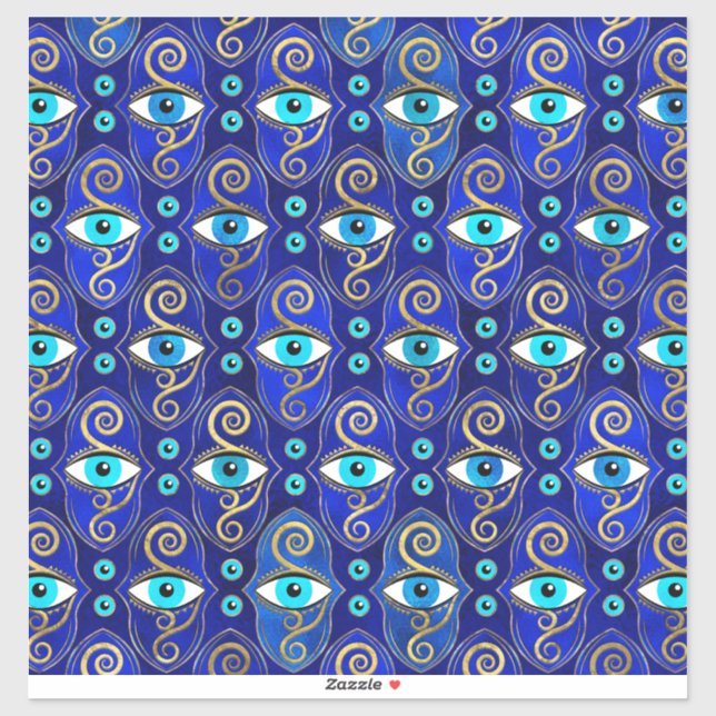 Sticker Motif de charme pour les yeux mal (Feuille)