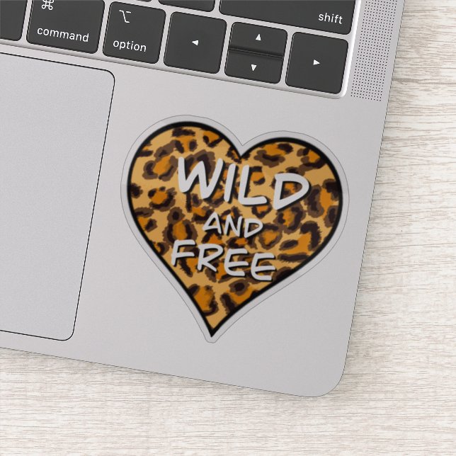 Sticker motif de cheetah léopard | coeur sauvage et libre (Détail)