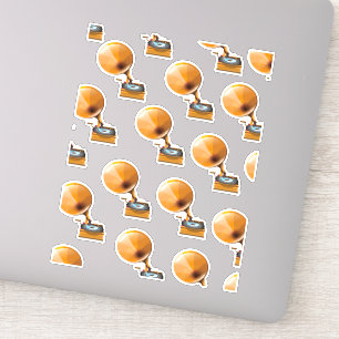 Sticker Motif de disque Gramophone.