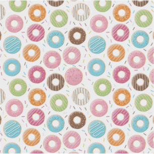 Sticker Motif de Donuts Colorés Rétro pour une Fête Amusan