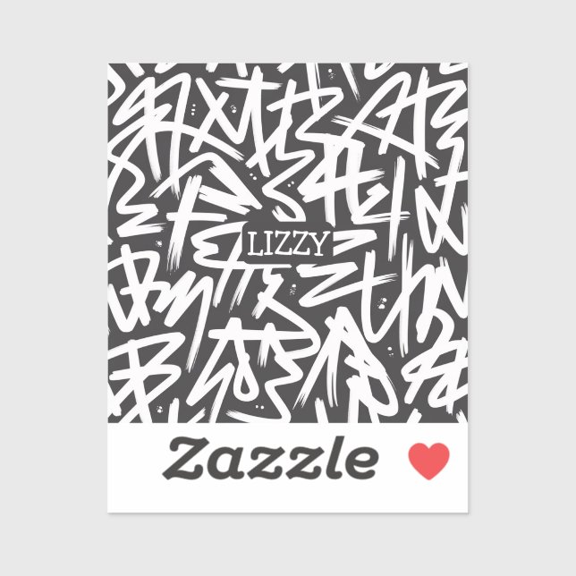 Sticker Motif de nom de graffiti personnalisé — Urbain sur (Feuille)