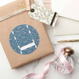 Sticker Motif de vacances - Bleu - Ensemble de 6