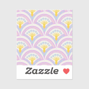 Sticker Motif en coquille de couleur pastel