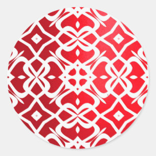 Sticker Motif en dentelle X métallique - Rouge et 
