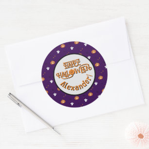 Sticker motif et message éffrayant Halloween