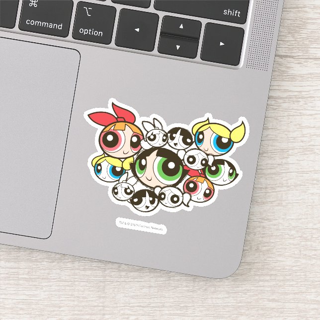 Sticker Motif face aux filles puissantes (Détail)
