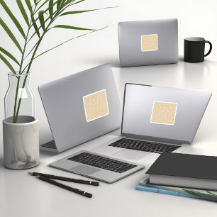 Sticker motif orange et blanc sur arrière - plan blanc