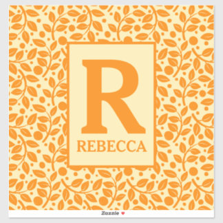 Sticker Motif orange et crème Luge Bagages