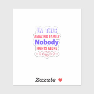 Sticker Motivational Quote Dad Gift Pink Ribbon Strong