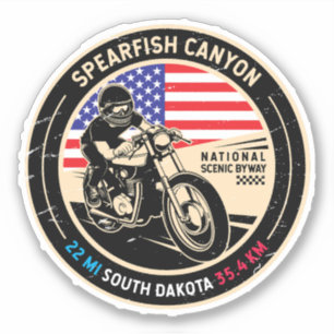 Sticker Moto Spefish Canyon Dakota du Sud