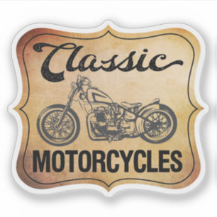 Sticker Motocyclette classique de style vintage