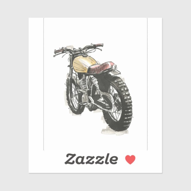 Sticker Motos en encre III (Feuille)