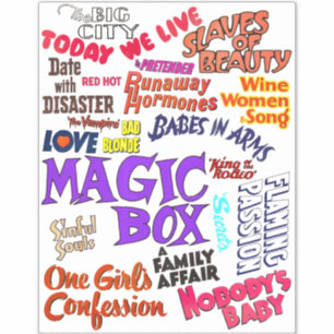 Sticker Mots de films anciens vintages Phrases de texte 