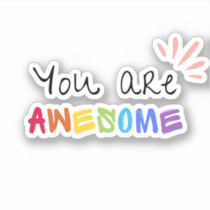 Sticker Mots positifs dynamiques multicolores