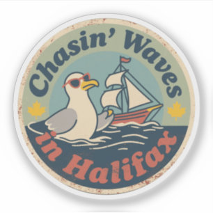 Sticker Mouettes de Halifax Rétro