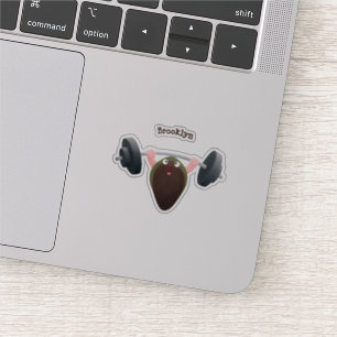 Sticker Moule amusante travaillant sur l'illustration de d