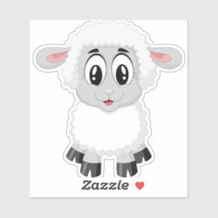 Sticker mouton mignon animal de ferme bébé