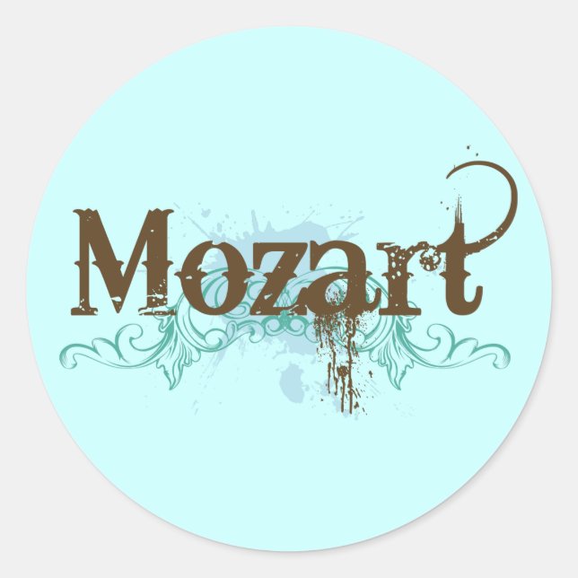 Sticker Mozart classique cool (Devant)