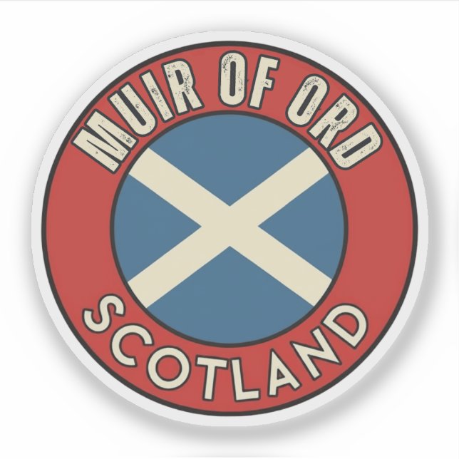 Sticker Muir of Ord, Scotland (Devant)