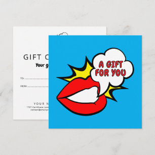 Sticker - Mund Sprechblase + DEIN TEXT & IDEE 1 Mitteilungskarte