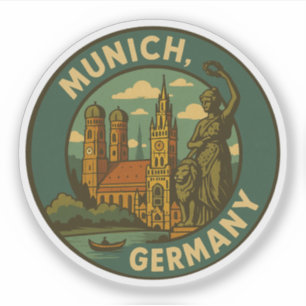 Sticker Munich Allemagne Ville Art