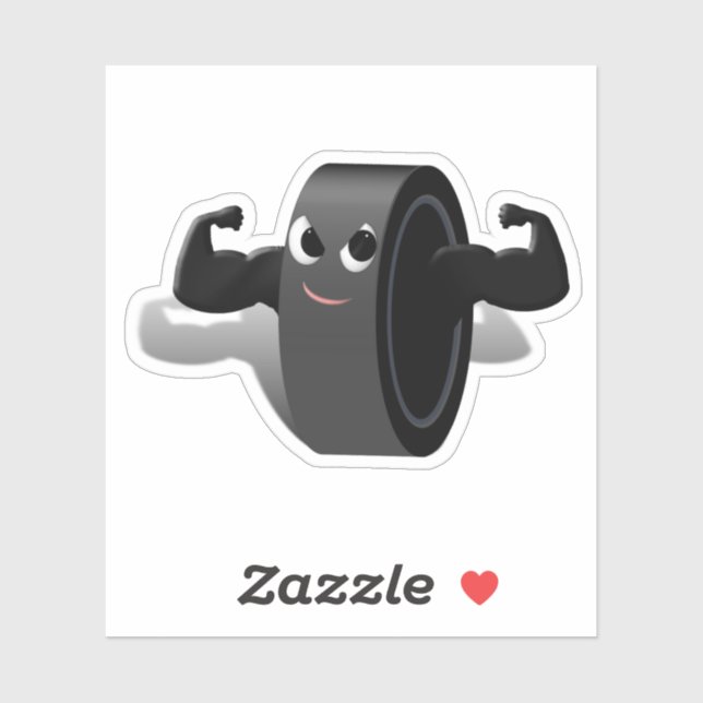 Sticker Muscleman Hockey Sport (Feuille)