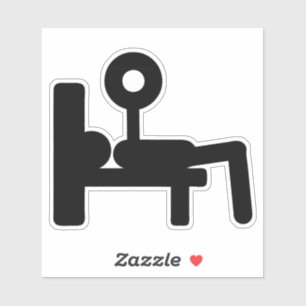 Sticker musculation icone developpe couche muscul
