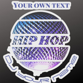 Sticker Musique Hip hop DJ promotion Custom-Cut Vinyl Stic