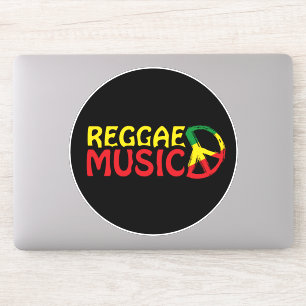 Sticker Musique reggae - model2b-circle-black