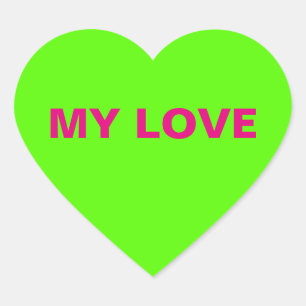 Sticker My Love Green Heart