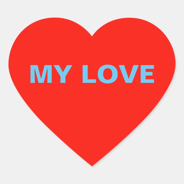 Sticker My Love Red Heart (Devant)